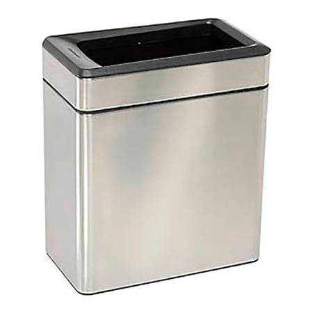 Simplehuman Stainless Steel Open Profile Trash Can, 2-3/5 Gallon CW1225